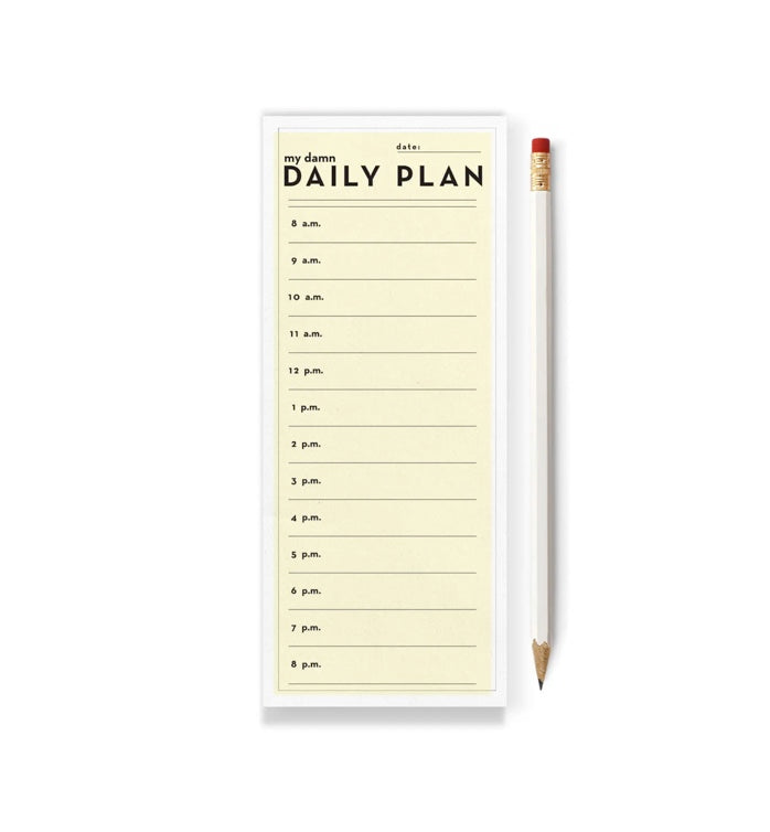 My Damn Daily Plan Skinny Notepad