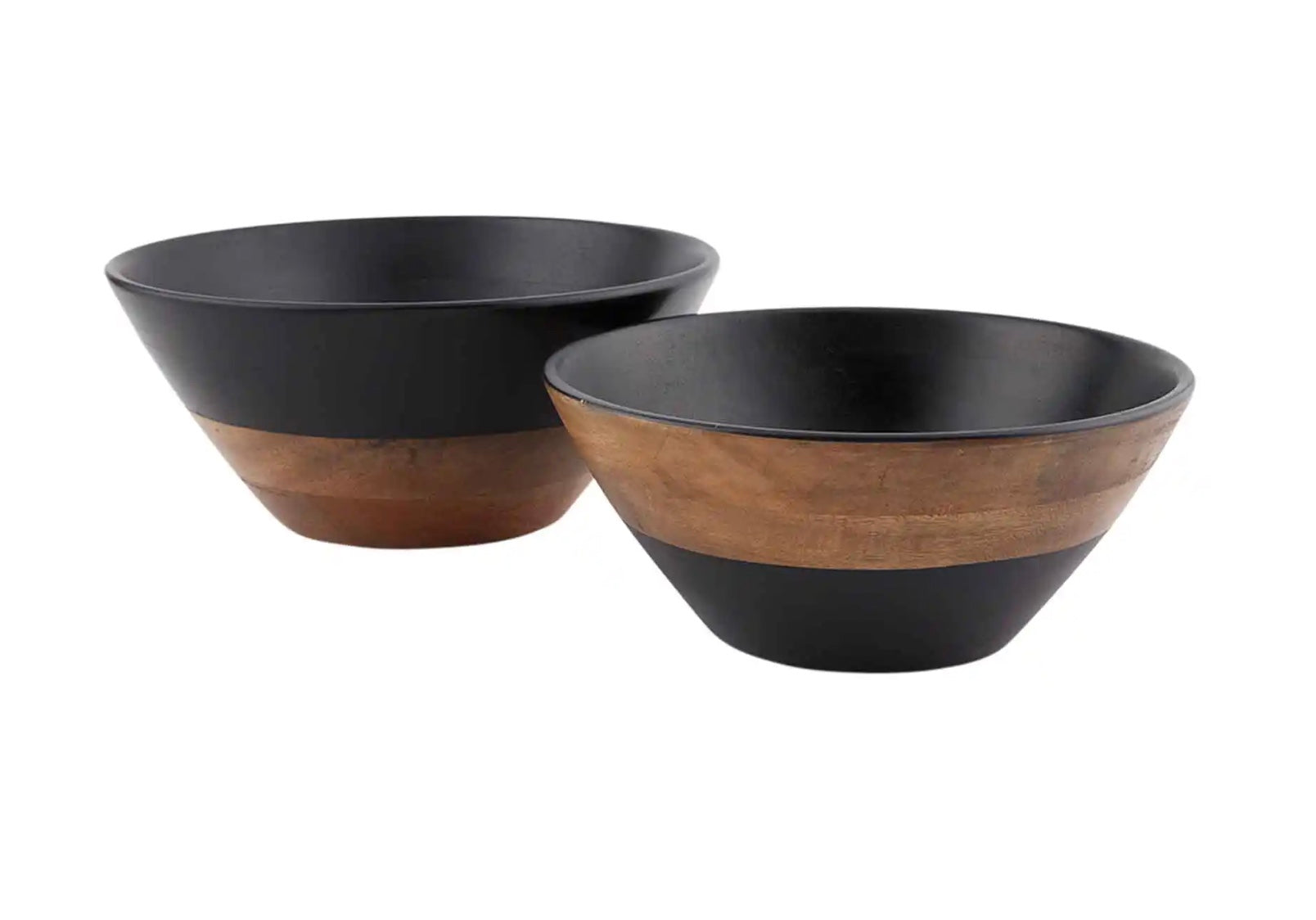 Black Two-Tone Bowl Set