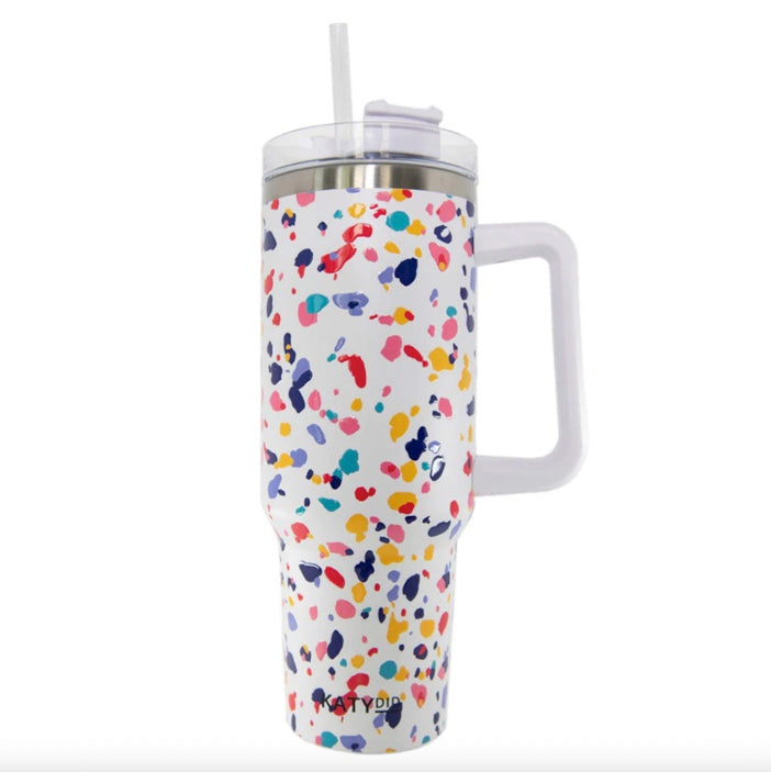 Confetti Tumbler Cup with Handle