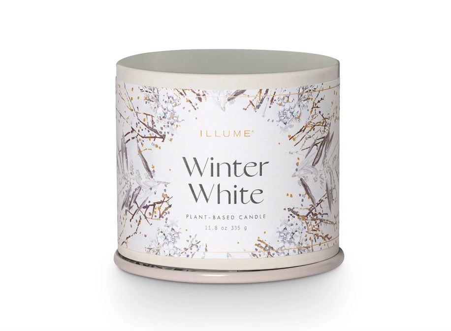 Winter White Tin Candle