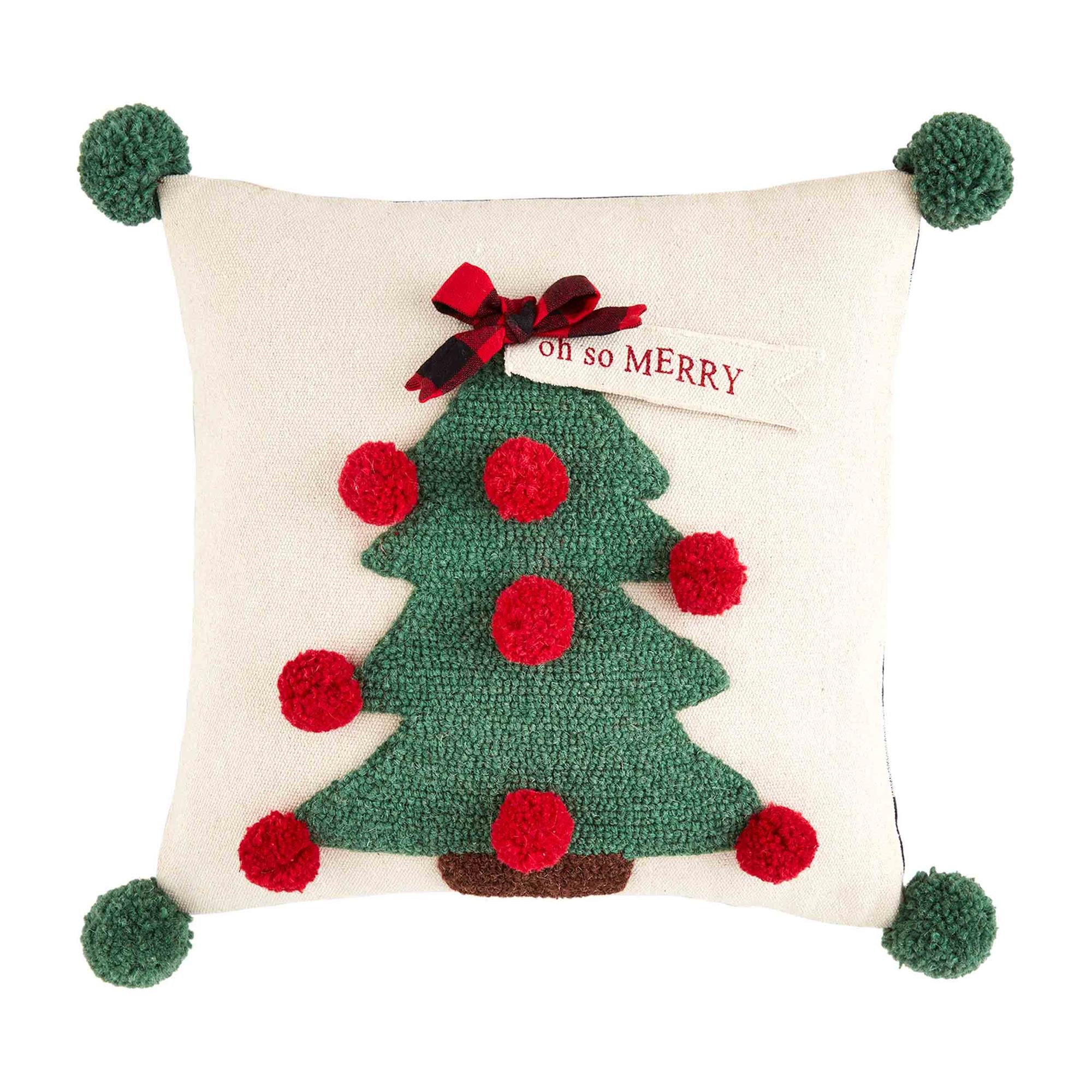 Oh So Merry Hook Check Pillow