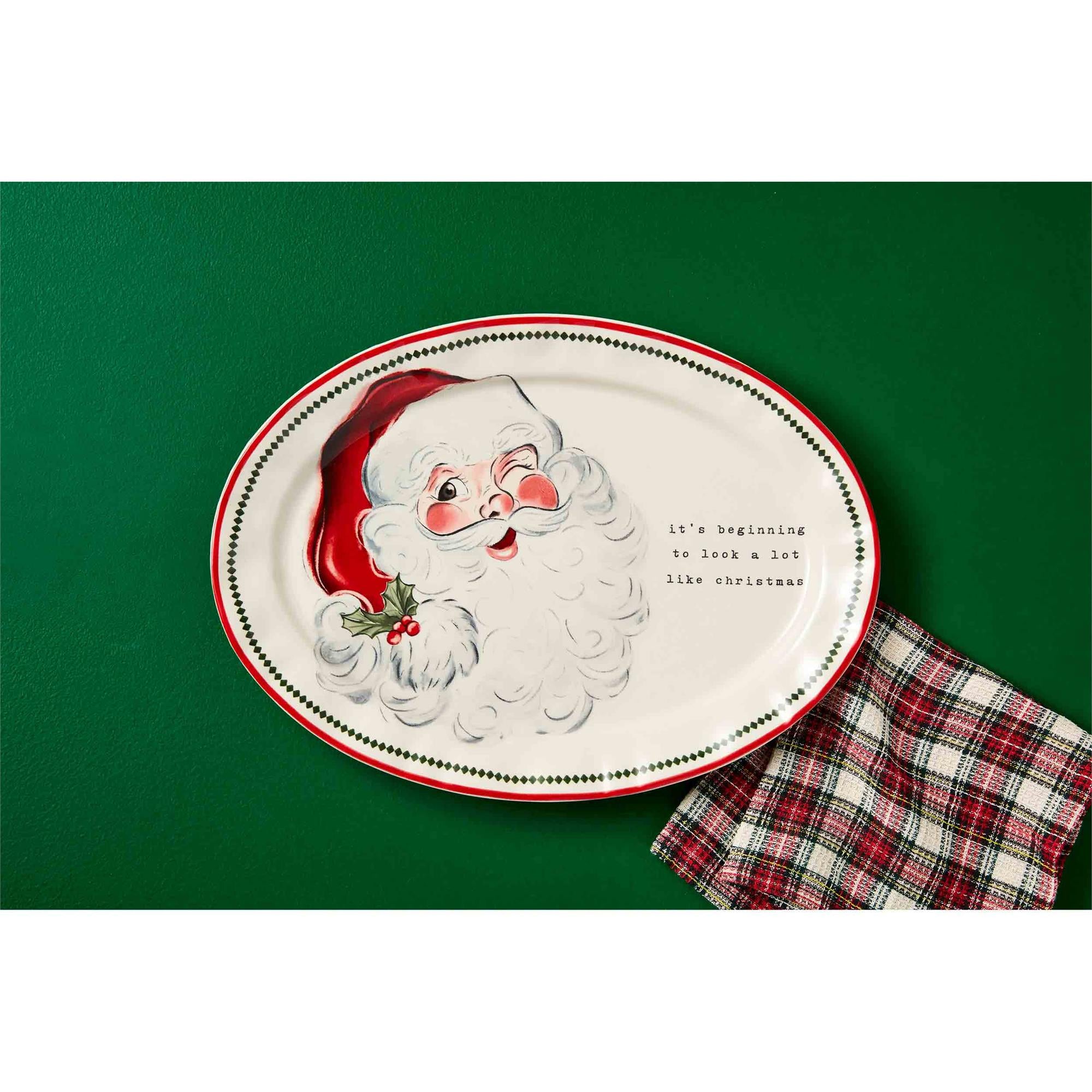 Vintage Santa Platter