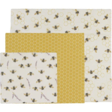 Bees Beeswax Wrap Set of 3