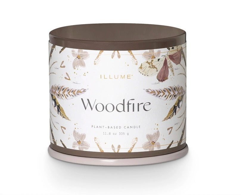 Woodfire Tin Candle