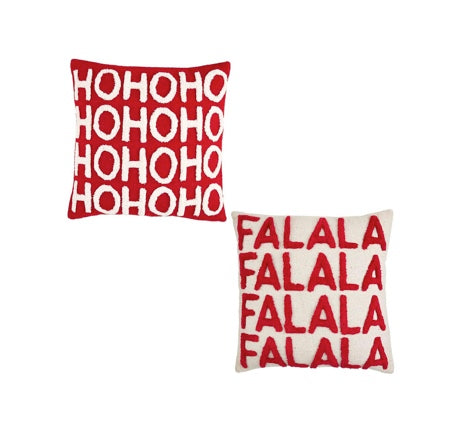Ho Ho Ho and Fa La La Pillows