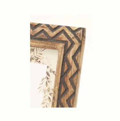 Distressed Wooden Carved Frame 8x10