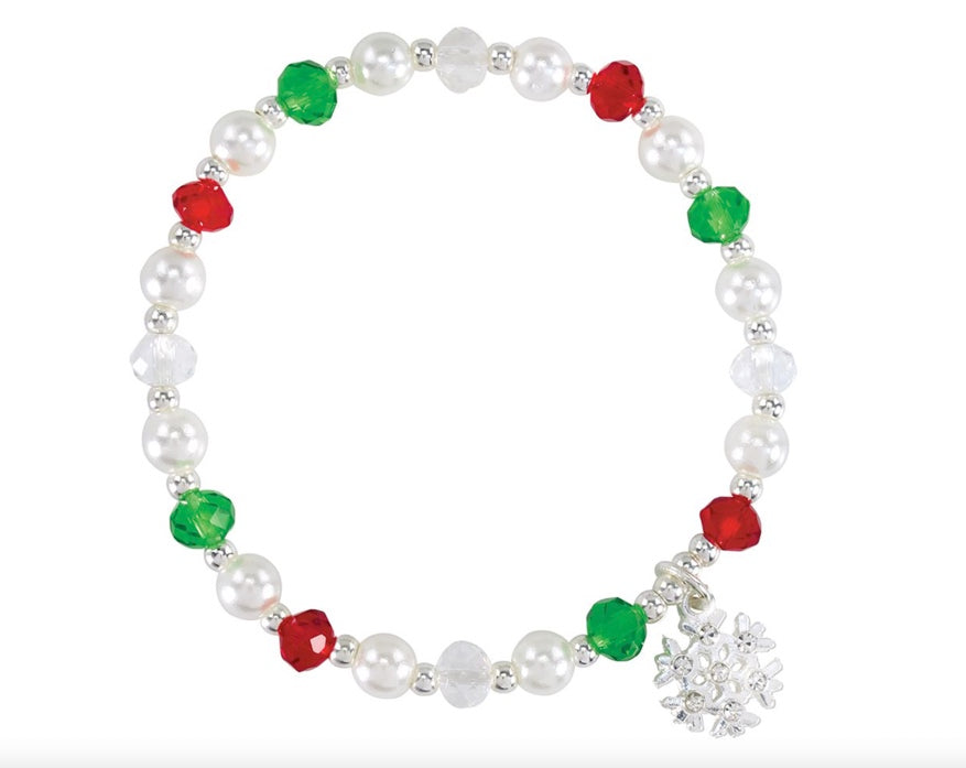 Red & Green Snowflake Bracelet
