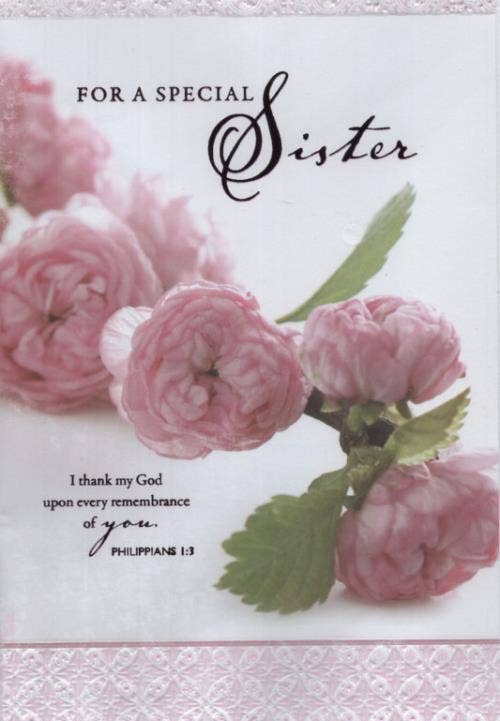 Birthday Sister Religious Card