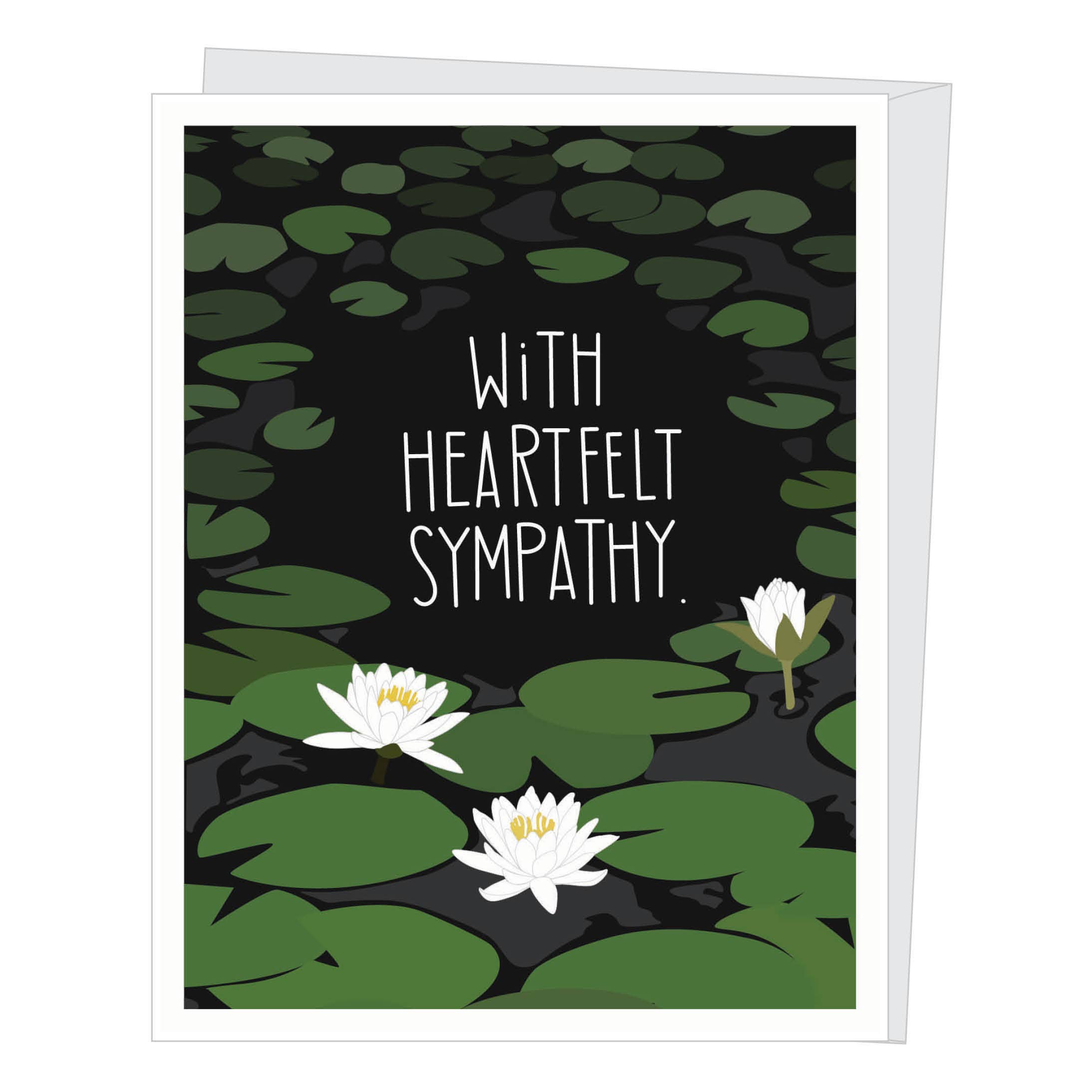 Water Lilies Sympathy Card