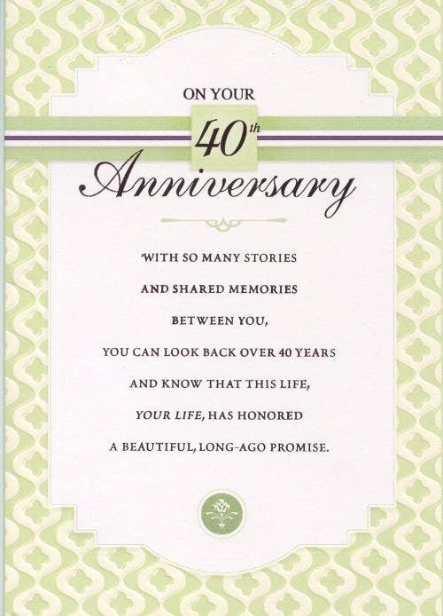 Anniversary 40th Card
