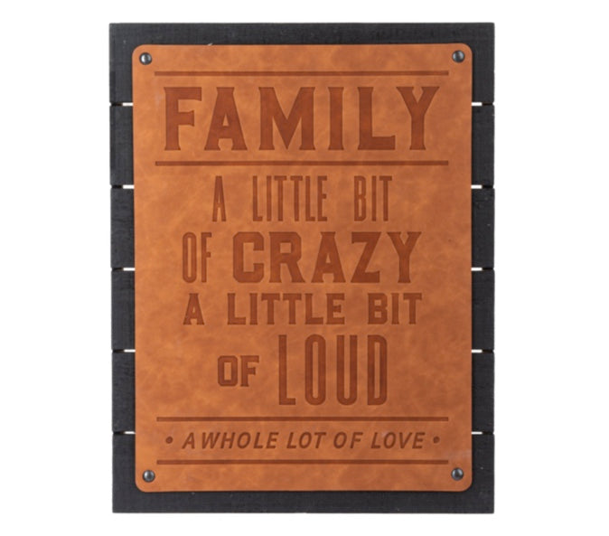 Family Faux Leather Wall Decor