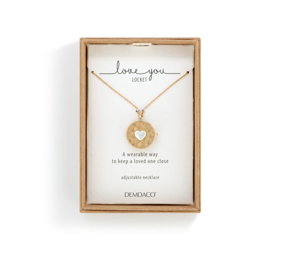 Love you Locket Necklace - Gold