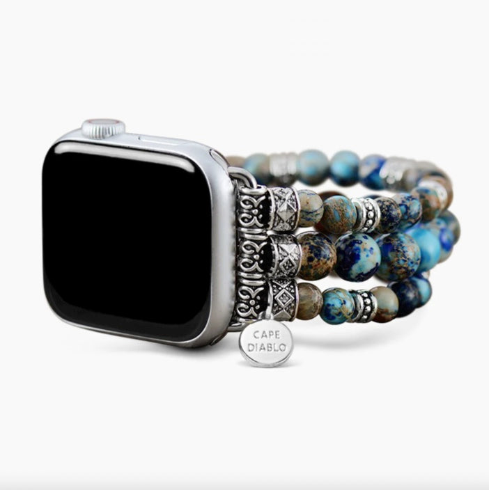 Blue Imperial Stretch Apple Watch Strap