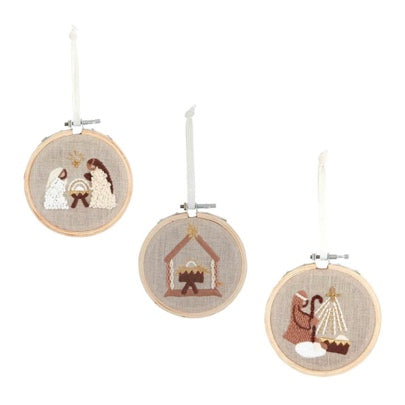 Nativity Hoop Ornaments