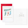 Stockings Hung From Garland Packaged Christmas Cards, Set of 5