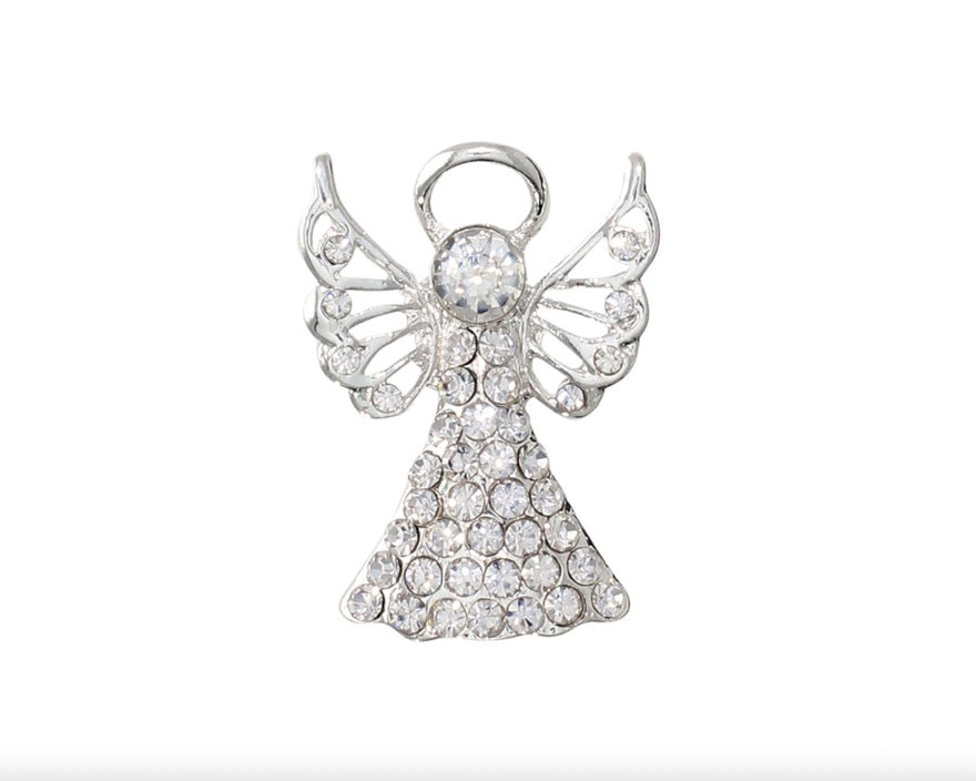 Crystal Angel Pin