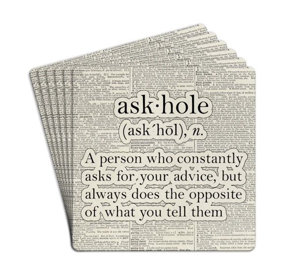Askhole Definition Coaster