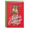 Vintage Wooden Sled Packaged Christmas Cards, Set of 5