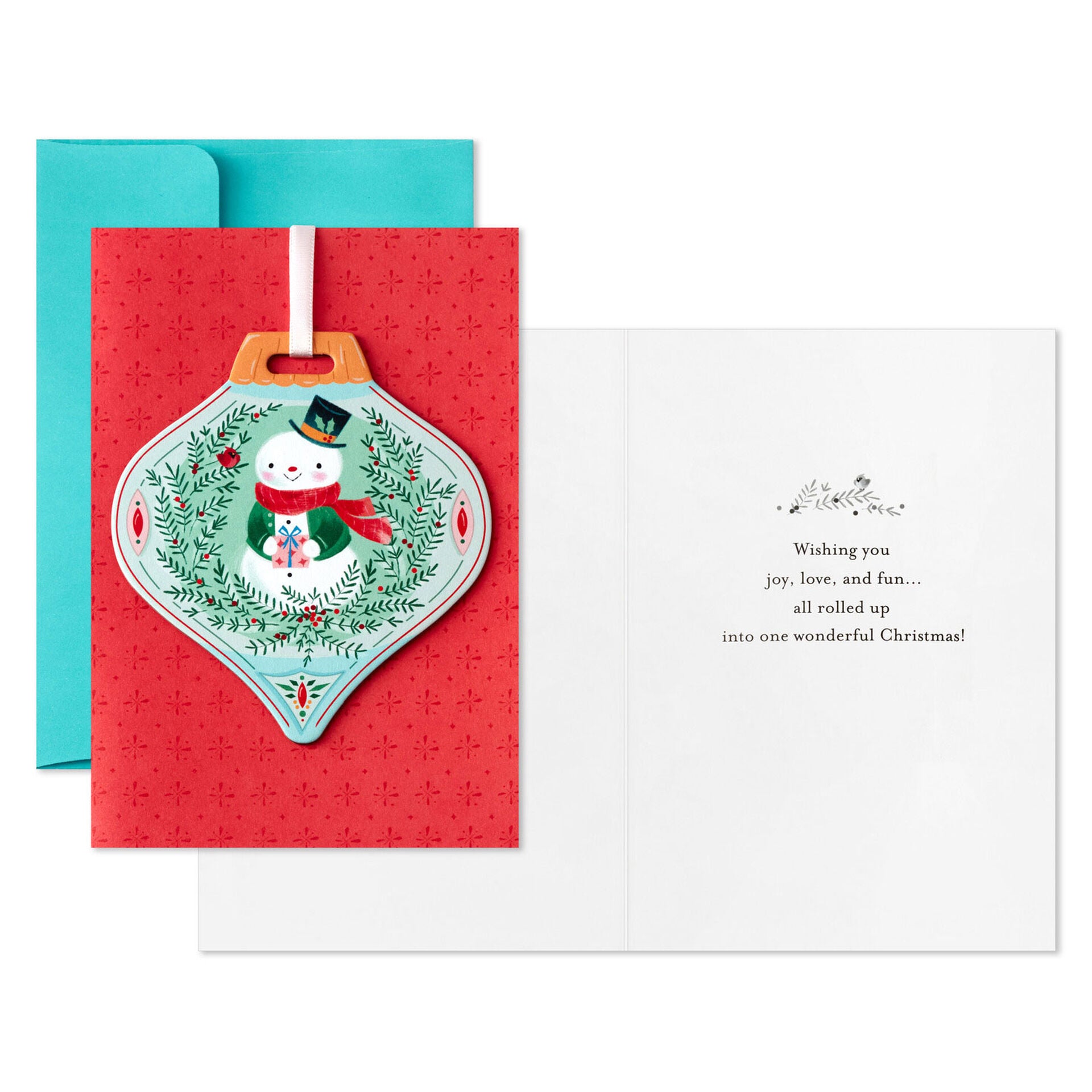 Snowman With Gift Boxed Christmas Cards With Detachable Ornaments, Pack of 10Copy of Bird and Botanical Banner Boxed Christmas Cards, Pack of 16