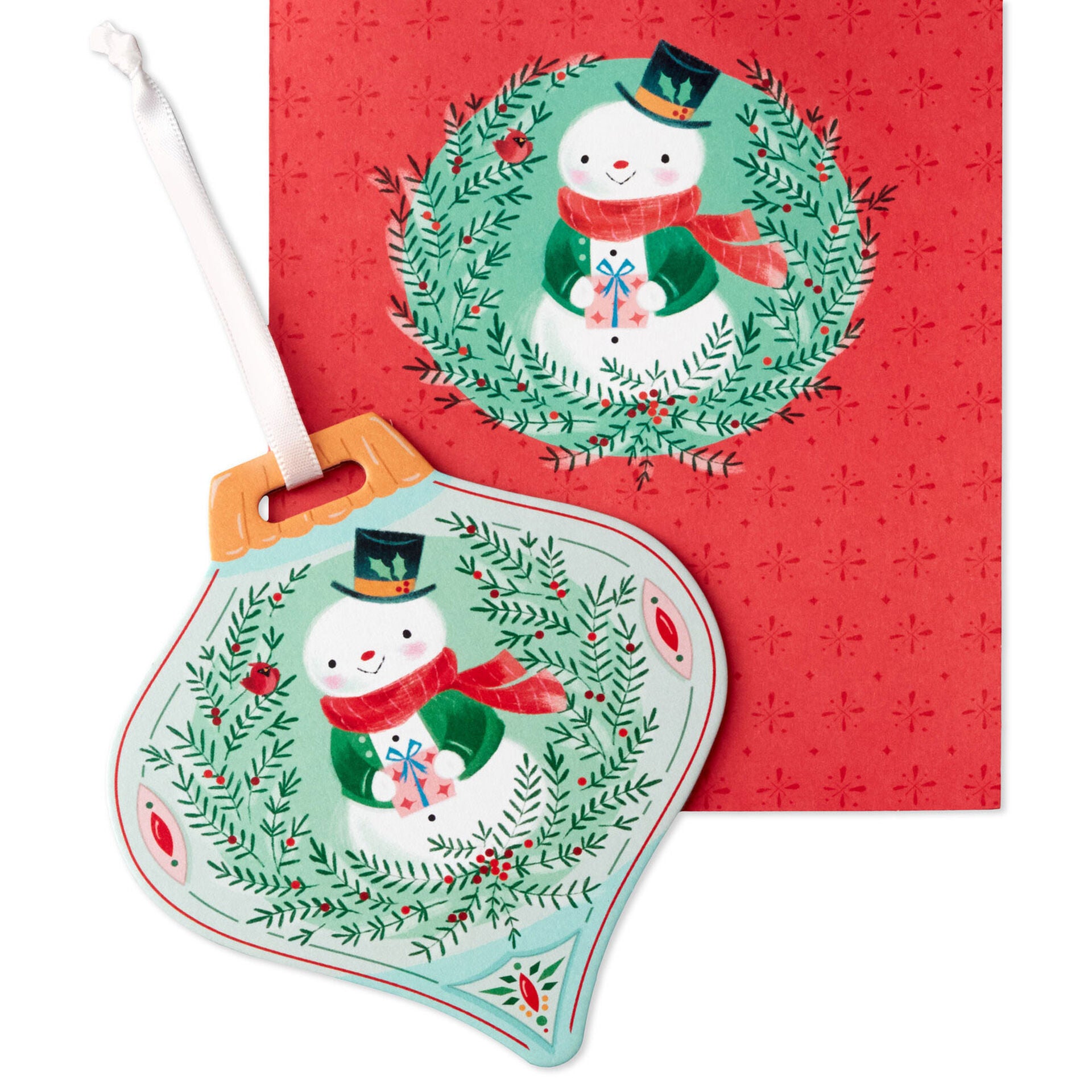 Snowman With Gift Boxed Christmas Cards With Detachable Ornaments, Pack of 10Copy of Bird and Botanical Banner Boxed Christmas Cards, Pack of 16