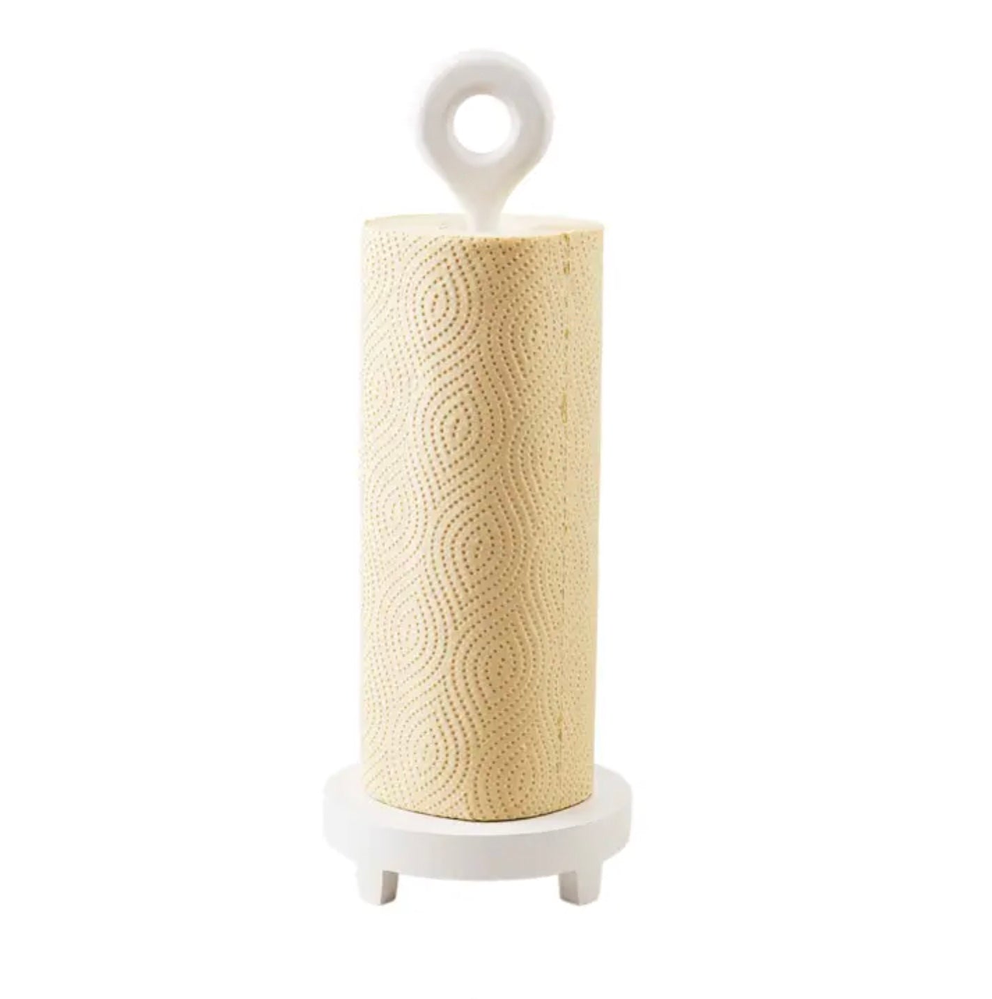 White Ring Paper Towel Holder