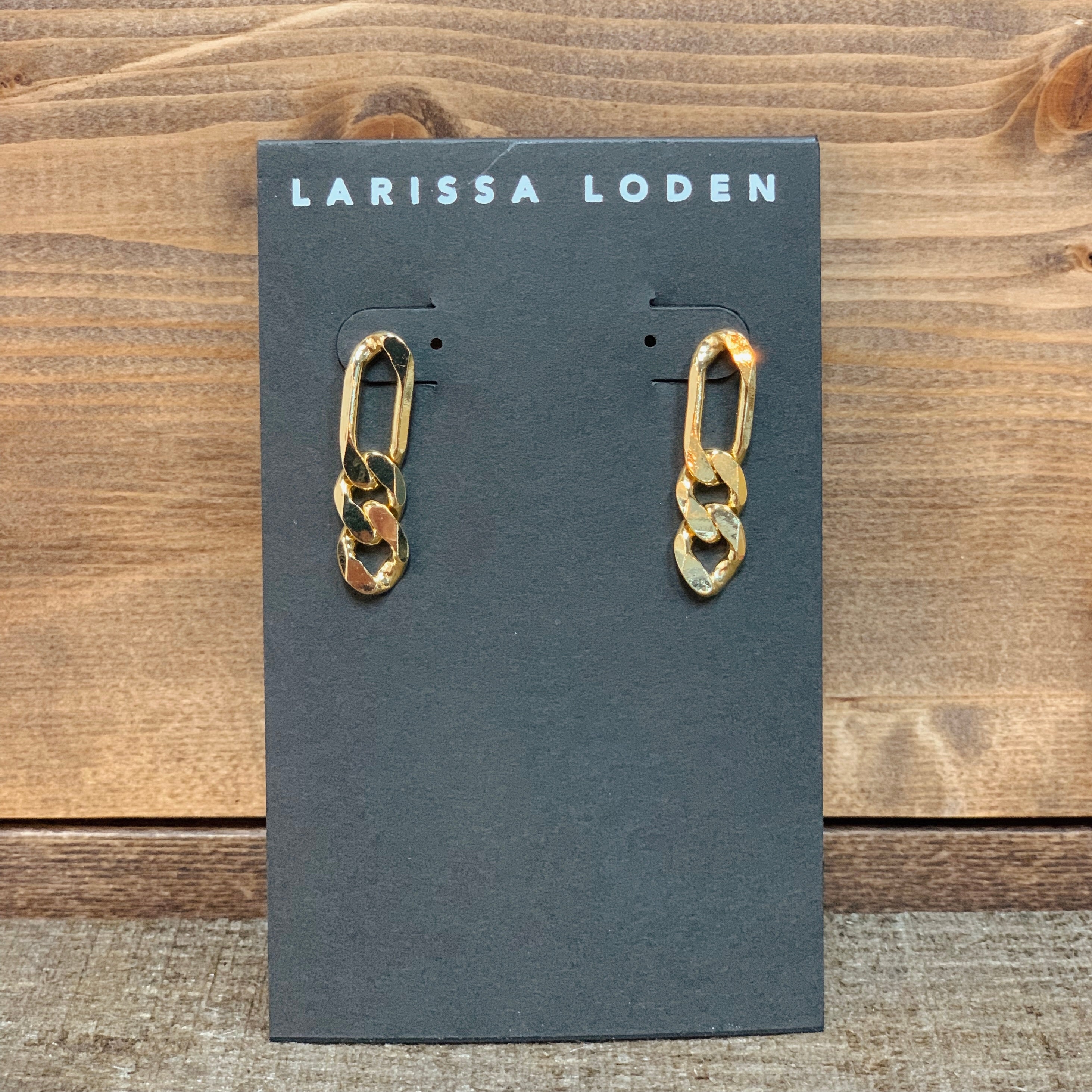 gold chain post earrings