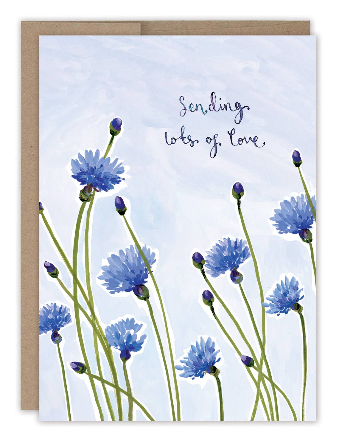 Cornflowers Sending Love Sympathy Card