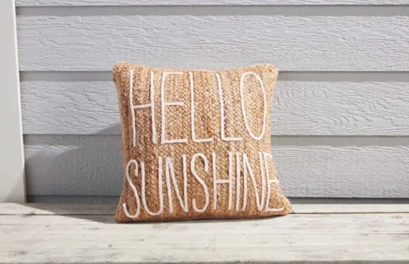 hello sunshine pillow