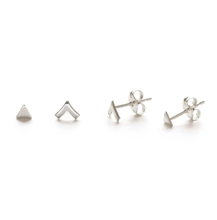 Insignia Combo Studs- Sterling Silver