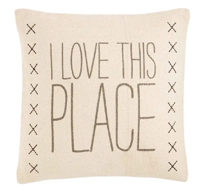 love this home square pillow