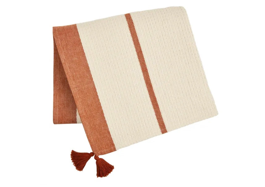 Waffle Chambray Blanket - Copper