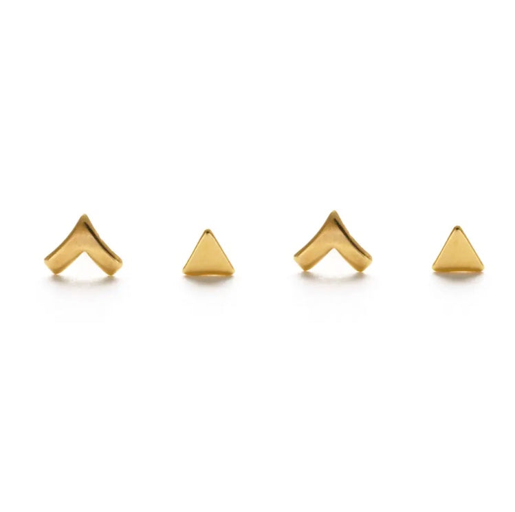 Insignia Combo Studs- Gold
