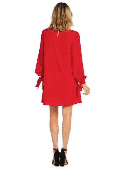 Red Merritt Flounce Dress