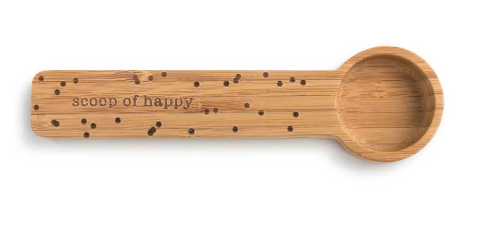 happy wooden scoop & clip