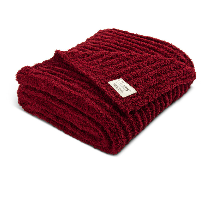ribbed blanket red