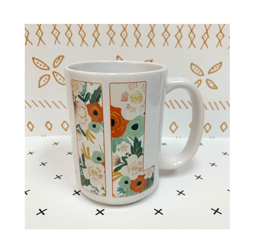 il floral ceramic mug