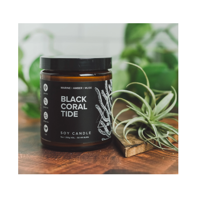 black coral tide candle