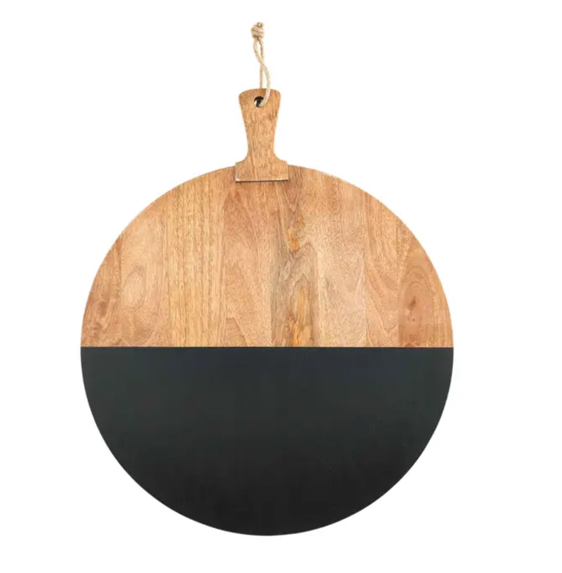 Round Black Wood Board
