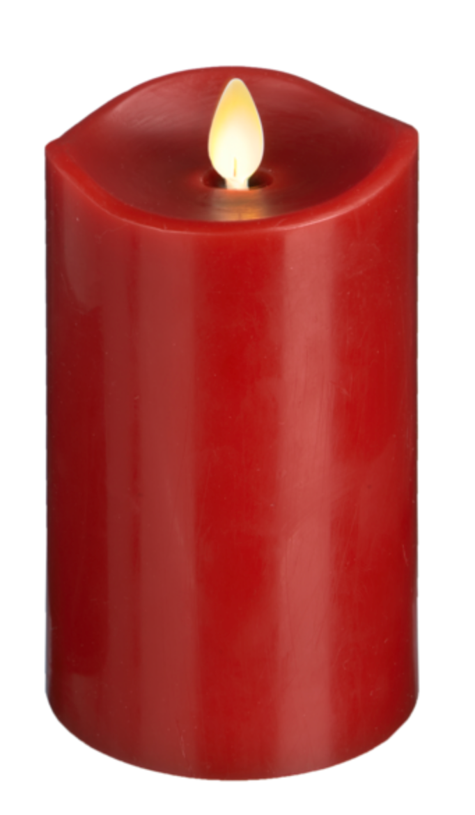3x6 Red Battery Operated LED Candle