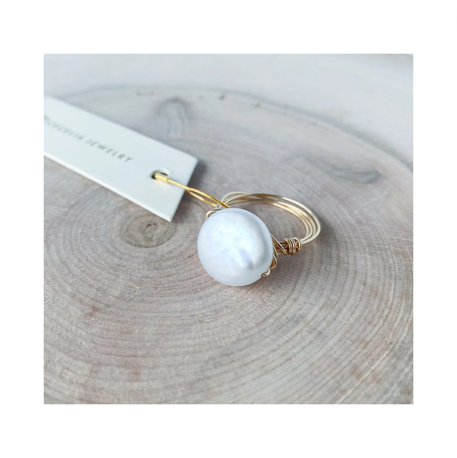 Pearl Coin Wrapped Ring