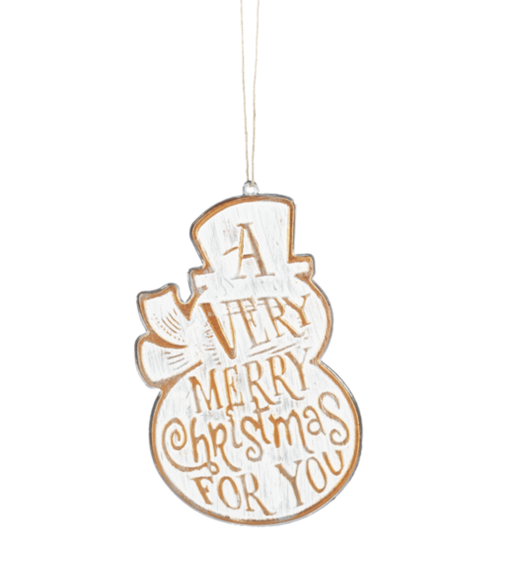 A Very Merry Copper Embossed Ornament