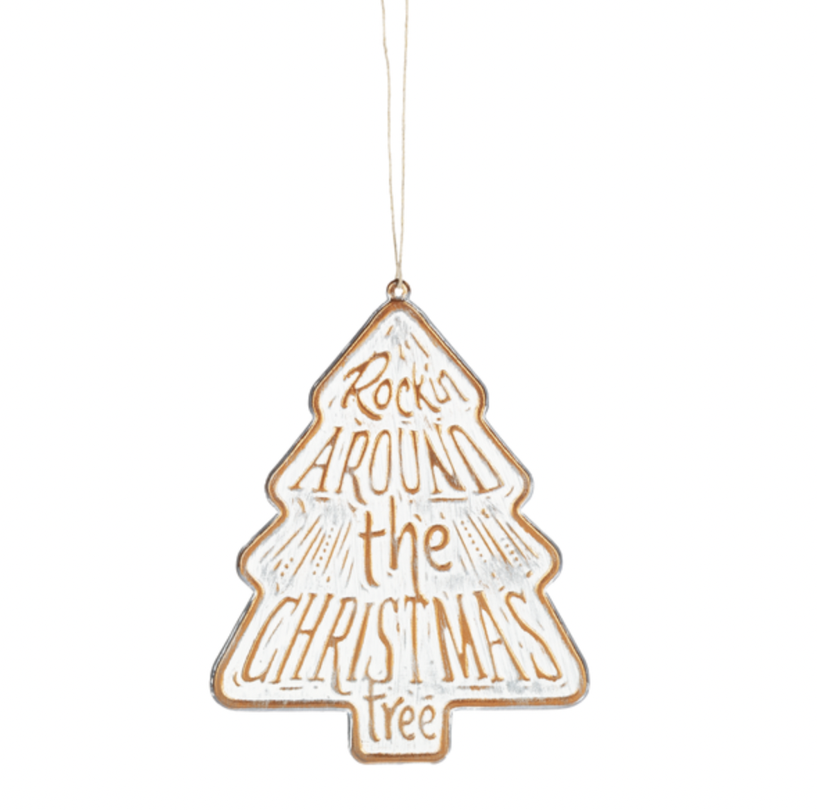 Around the Christmas Tree Copper Embossed Ornament