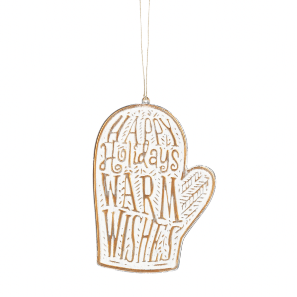 Happy Holidays Copper Embossed Ornament
