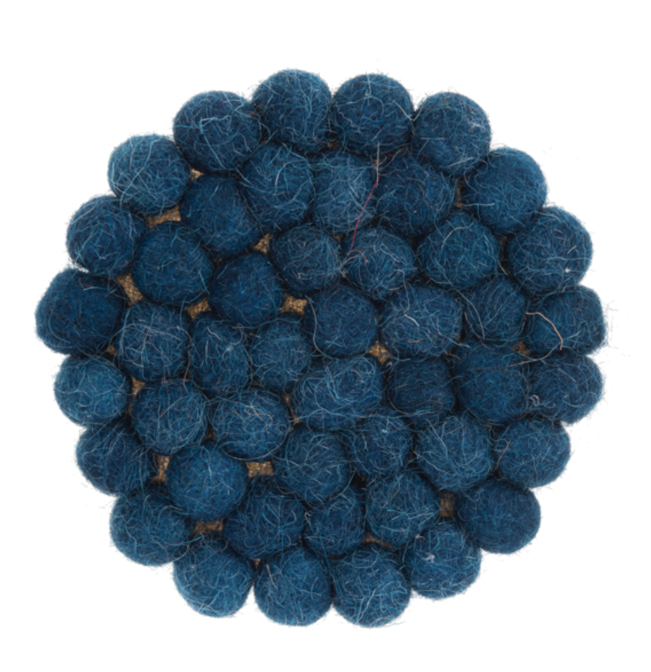 Felted Wool Coaster - Navy