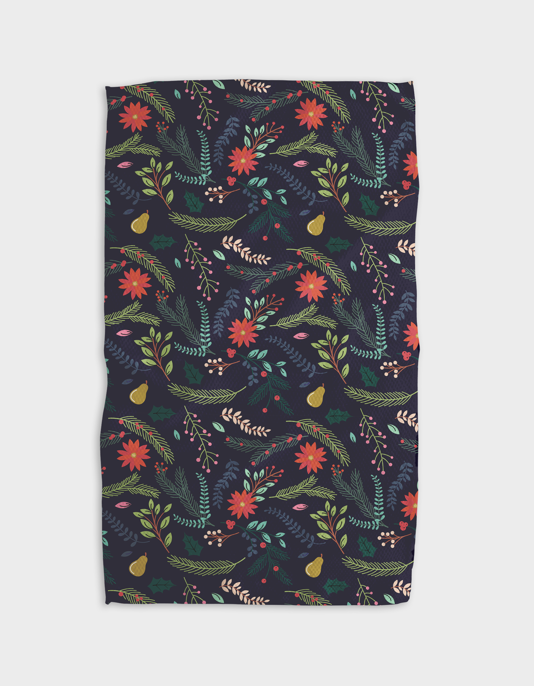 Branches Pear Blue Kitchen Towel
